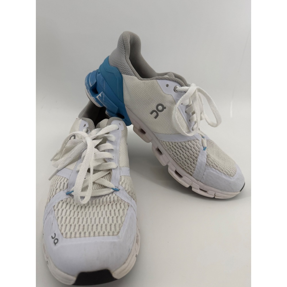 On Running Cloudflyer Mens 11 White Blue Helion CloudTec Sneakers